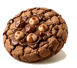Ilustración de cookie para Nutella; no es una foto del producto real